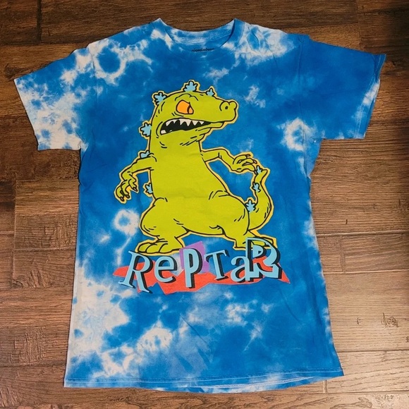 Nickelodeon Other - Nickelodeon Reptar Tie-Dye T-Shirt - Blue & Yellow